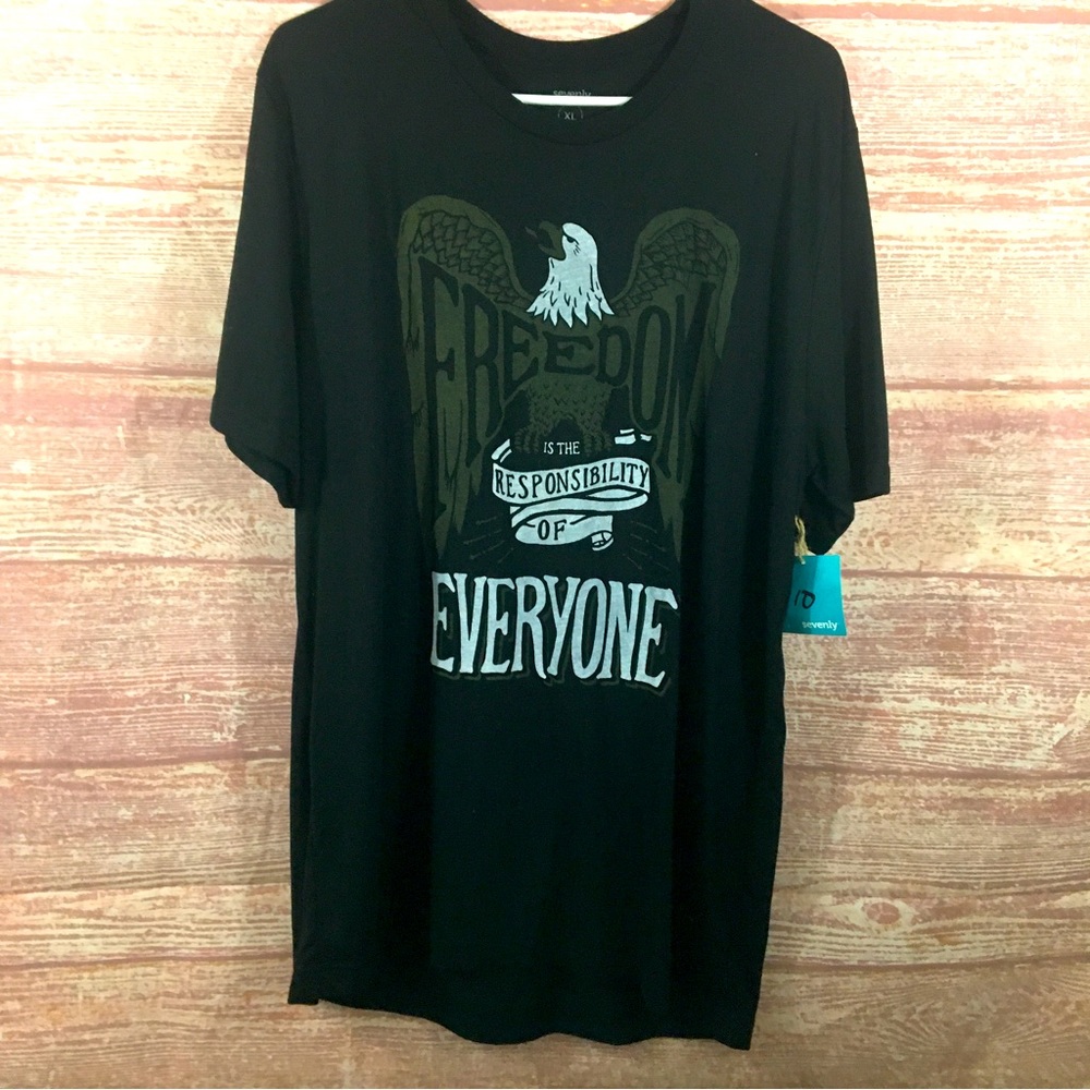 Sevenly Black Freedom Tee shirt